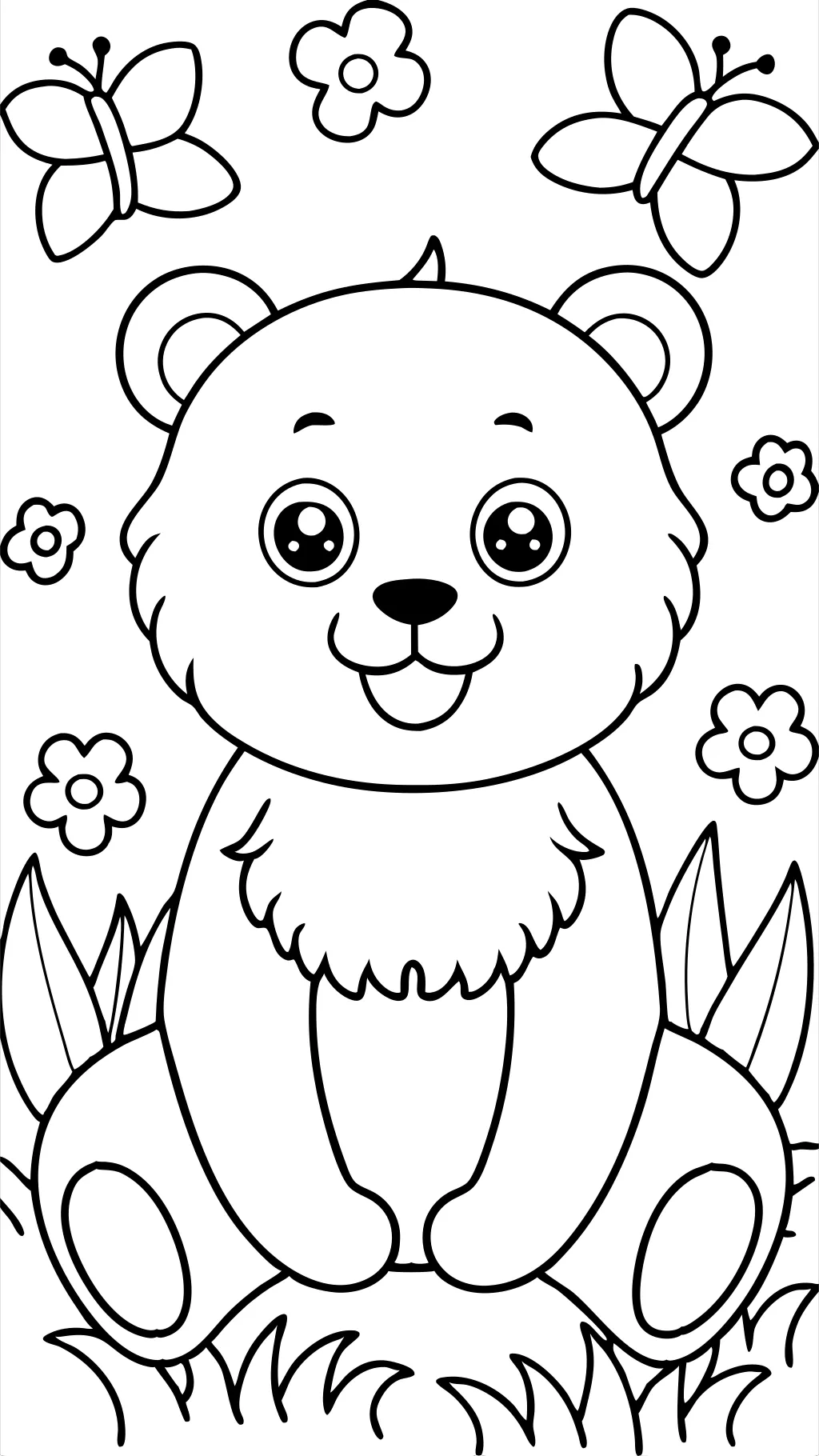 little bear coloring page